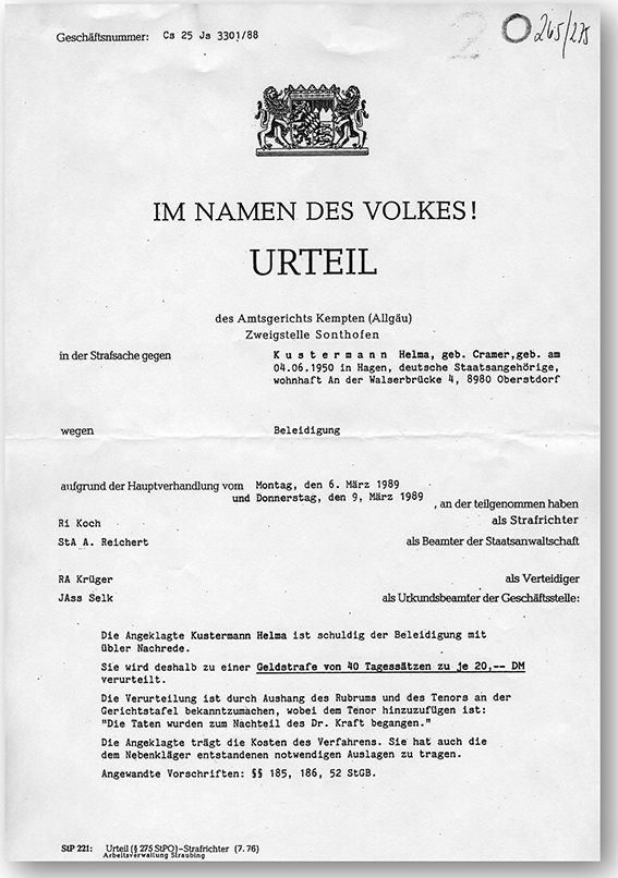 Urteil Kustermann 2