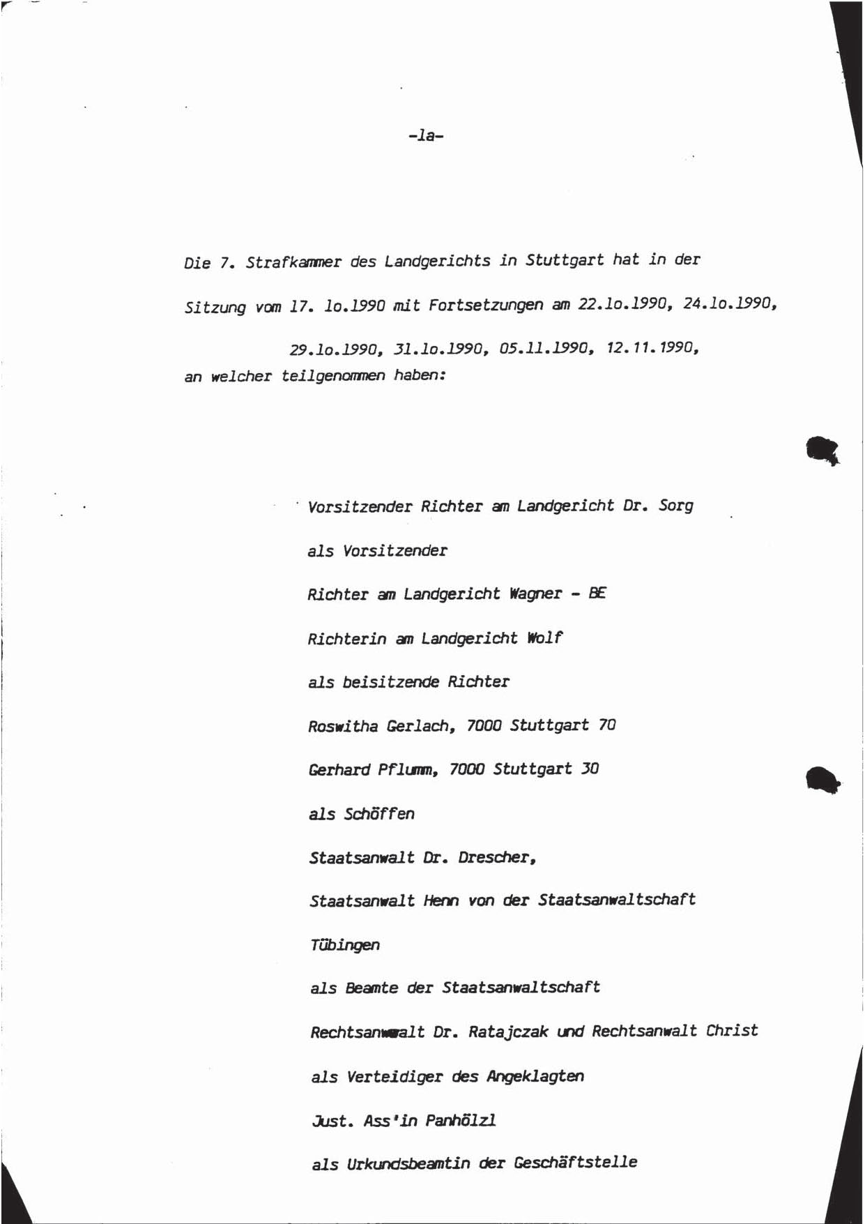 Giese-Urteil Seite 1a